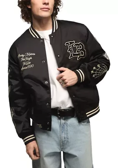 Men's Black Satin Jacket
