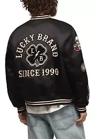 Men's Black Satin Jacket