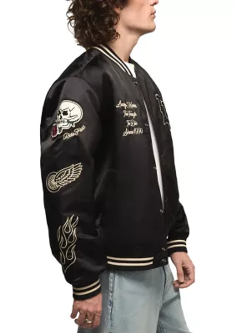 Men's Black Satin Jacket