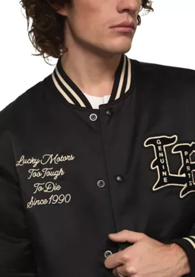 Men's Black Satin Jacket