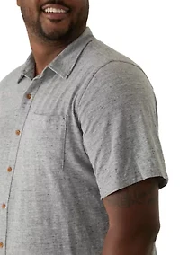 Big & Tall Short Sleeve Linen Button Up Shirt
