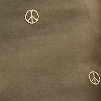 9" Stretch Twill Flat Front Embroidered Shorts