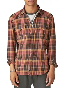 Stretch Plaid Western Shirt
