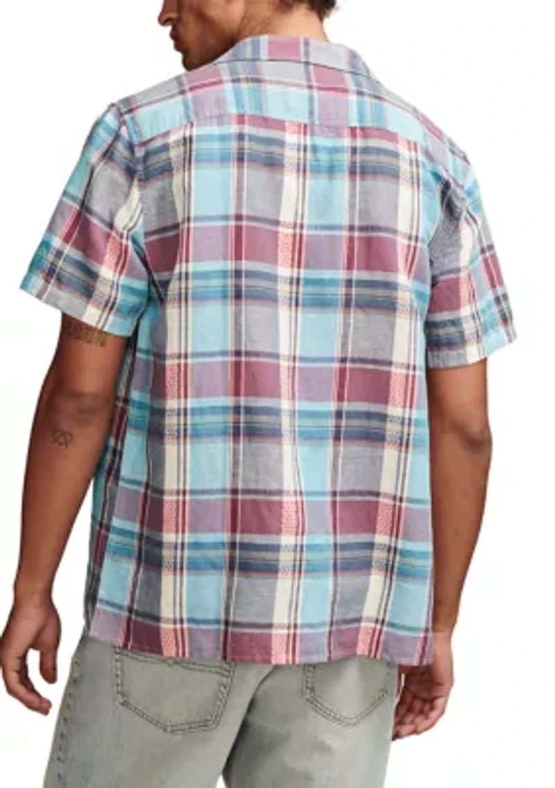Plaid Linen Camp Shirt