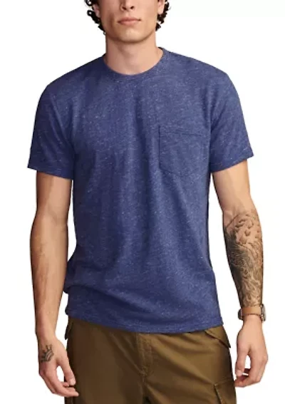 Linen Short Sleeve Pocket Crew Neck T-Shirt