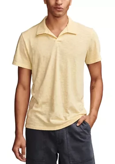 Men's Slub Jersey Johnny Collar Polo