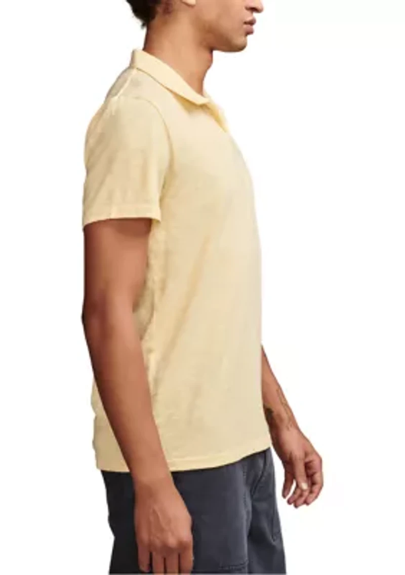 Men's Slub Jersey Johnny Collar Polo