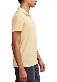 Men's Slub Jersey Johnny Collar Polo