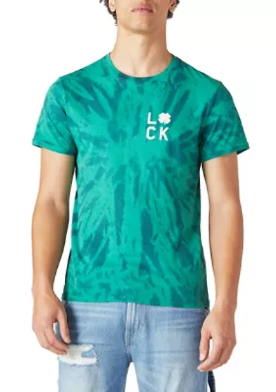 Lucky Clover Tie Dye Graphic T-Shirt