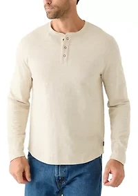Men's Long Sleeve Heather Henley Shirt