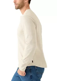 Men's Long Sleeve Heather Henley Shirt