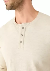 Men's Long Sleeve Heather Henley Shirt