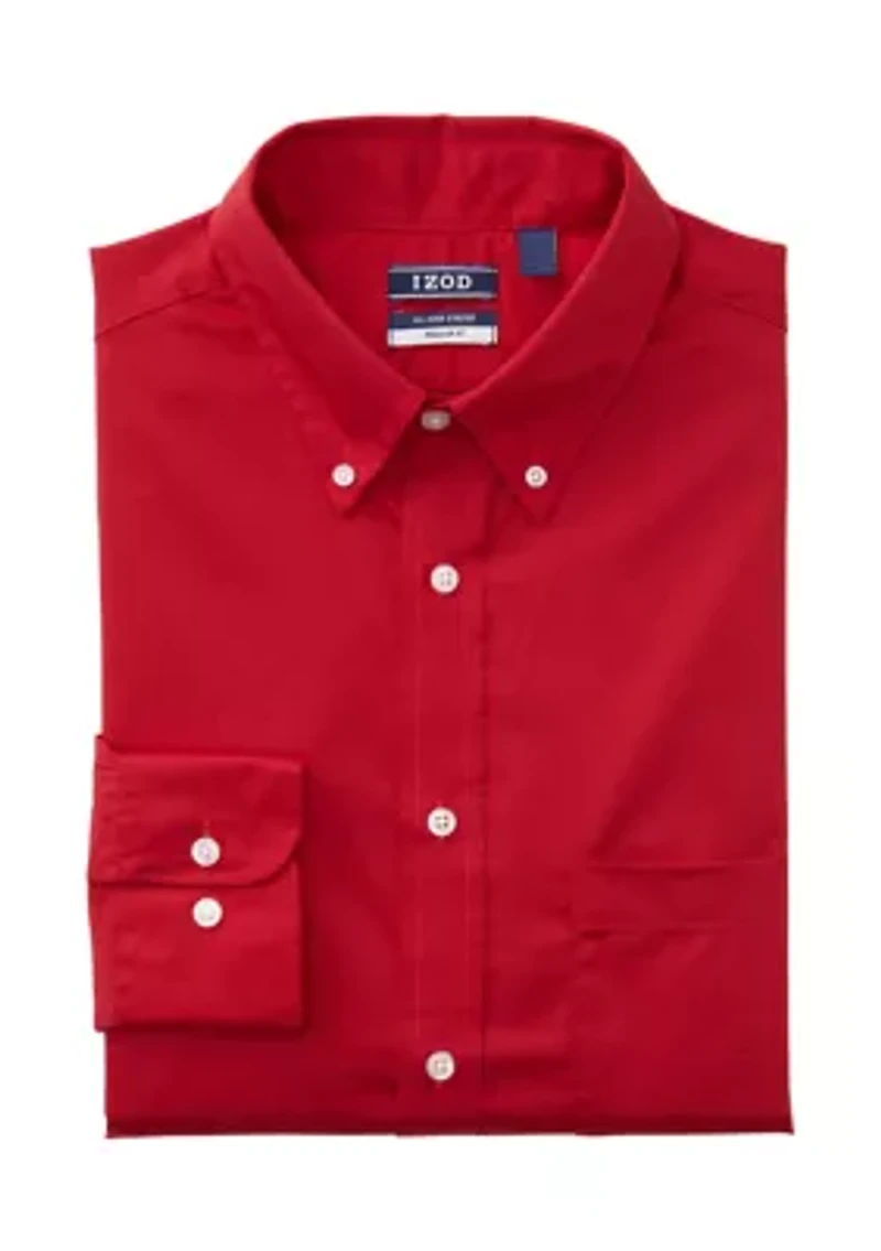 Long Sleeve Regular Button Down Solid Shirt