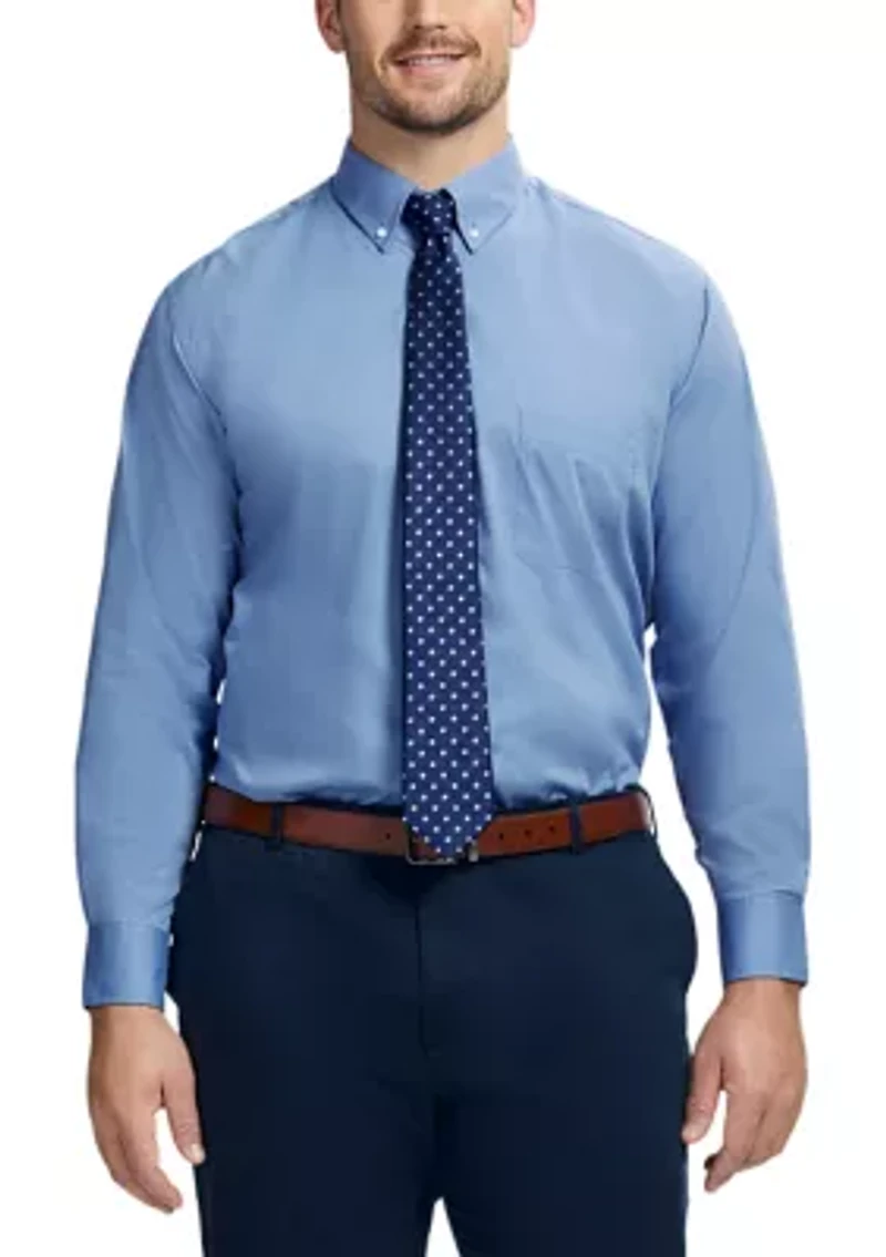 Big & Tall All-Over Stretch Button Down Shirt