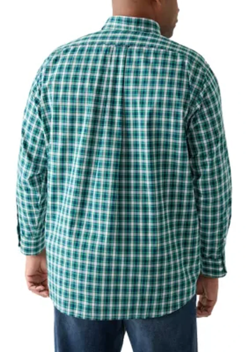 Big & Tall Long Sleeve Tartan Plaid Dress Shirt