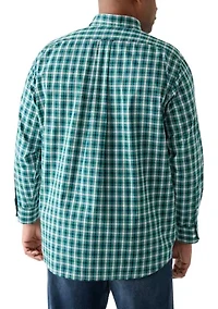 Big & Tall Long Sleeve Tartan Plaid Dress Shirt