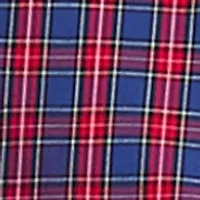 Tartan Printed Regular Fit Button Down Stretch Shirt