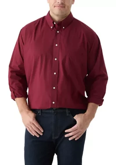 Big & Tall Fashion Stretch Regular Fit Button Down Shirt