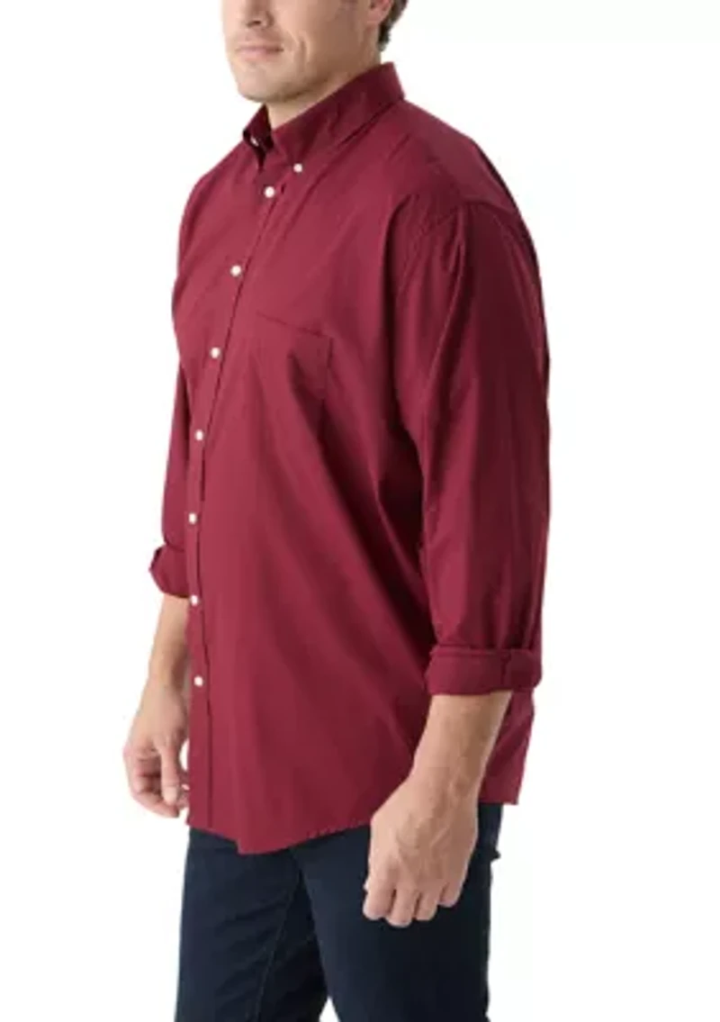 Big & Tall Fashion Stretch Regular Fit Button Down Shirt