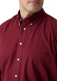 Big & Tall Fashion Stretch Regular Fit Button Down Shirt
