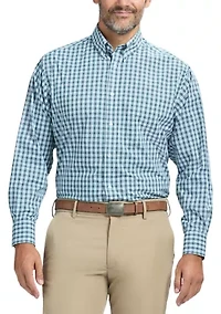 Men's Allover Stretch Regular Fit Button Down Shirt