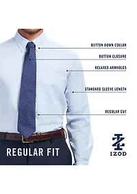 Men's Allover Stretch Regular Fit Button Down Shirt