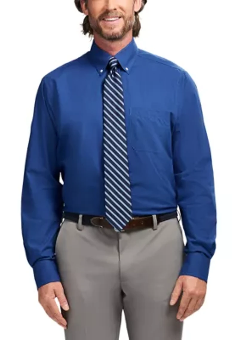 Long Sleeve All Over Stretch Regfular Fit Button Down Shirt