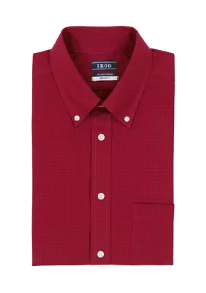 Long Sleeve All Over Stretch Regfular Fit Button Down Shirt