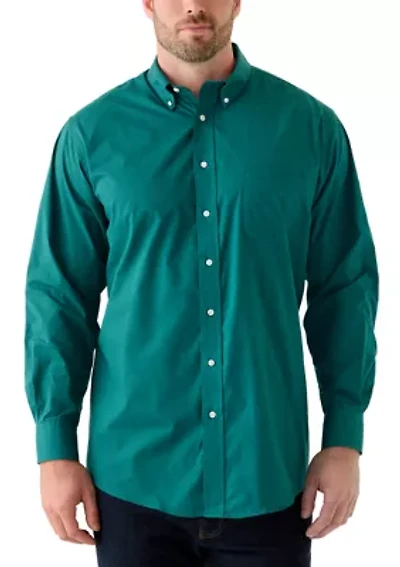 Big & Tall Long Sleeve Two Color Gingham Plaid Dress Shirt