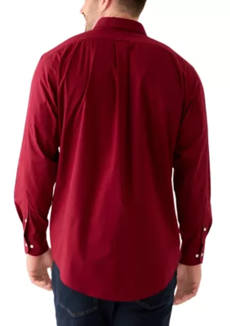 Big & Tall Long Sleeve Two Color Gingham Plaid Dress Shirt