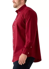 Big & Tall Long Sleeve Two Color Gingham Plaid Dress Shirt