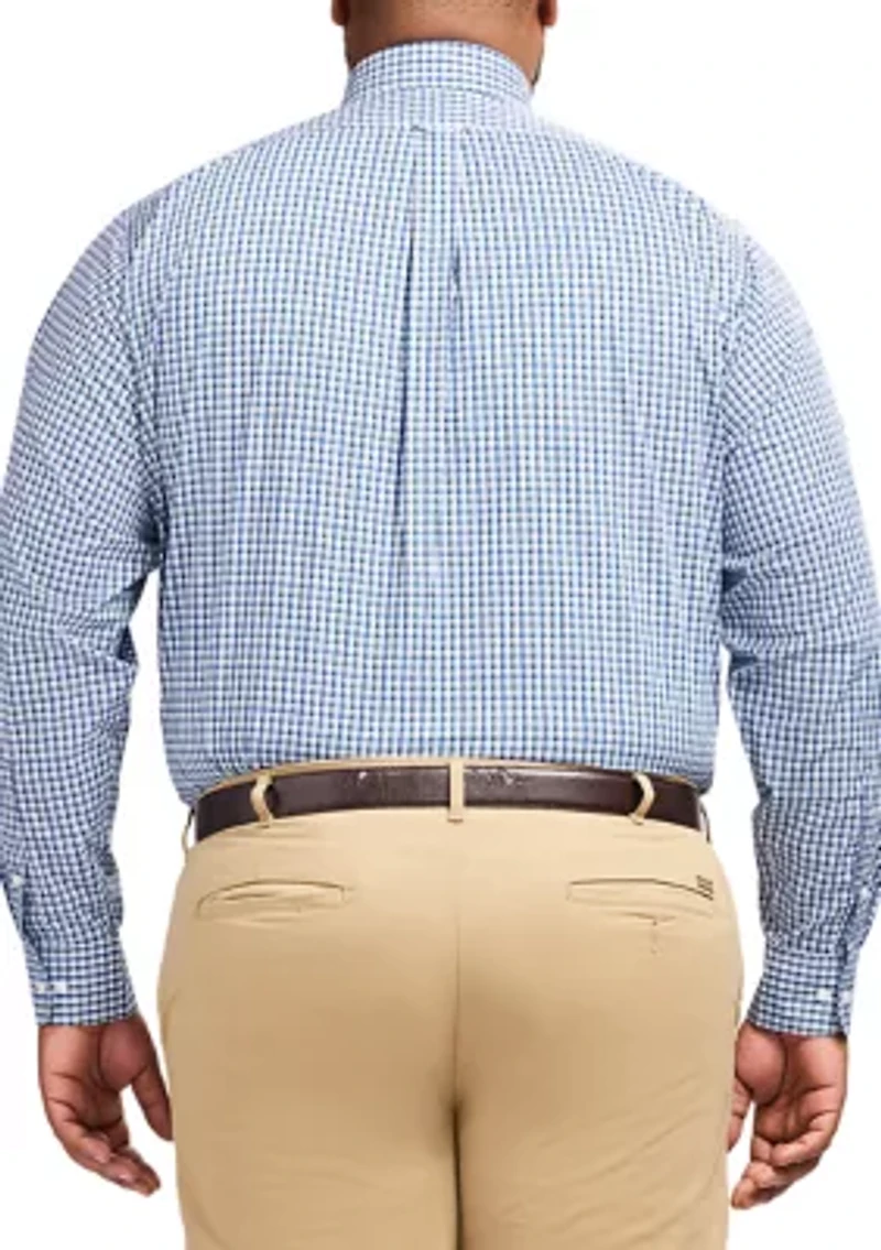 Big & Tall Long Sleeve Plaid Dress Shirt