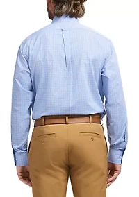 Long Sleeve All Over Stretch Regular Fit Button Down Shirt