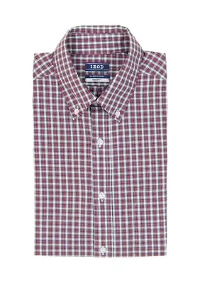 Long Sleeve All Over Stretch Regfular Fit Tartan Button Down Shirt