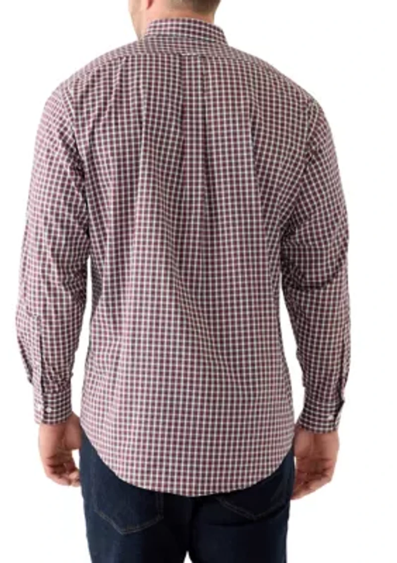 Big & Tall Long Sleeve Tartan Plain Dress Shirt