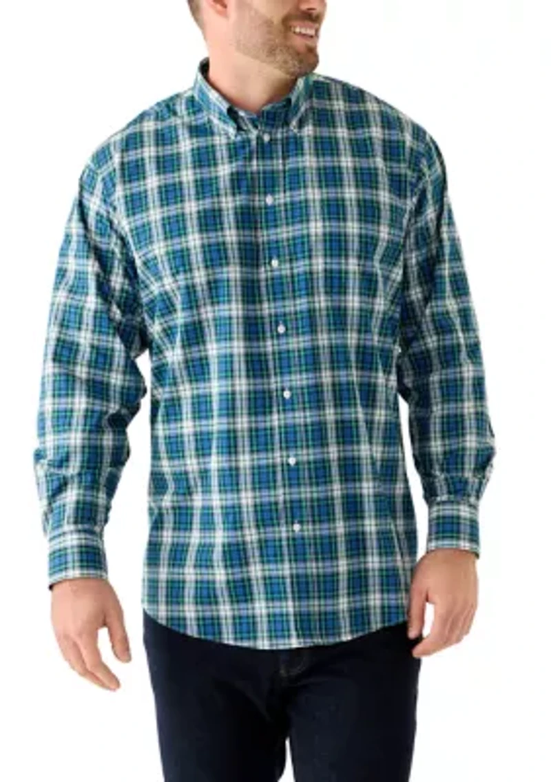 Big & Tall Tartan Plaid Dress Shirt
