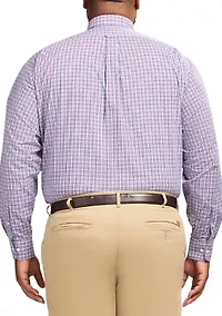 Big & Tall Long Sleeve Plaid Dress Shirt