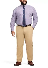 Big & Tall Long Sleeve Plaid Dress Shirt
