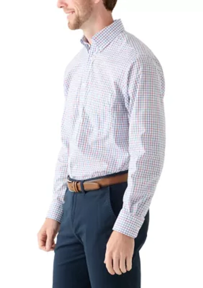Long Sleeve Tattersall Check Dress Shirt
