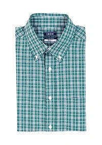 Long Sleeve All Over Stretch Regular Fit Button Down Shirt