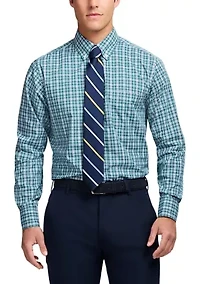 Long Sleeve All Over Stretch Regular Fit Button Down Shirt