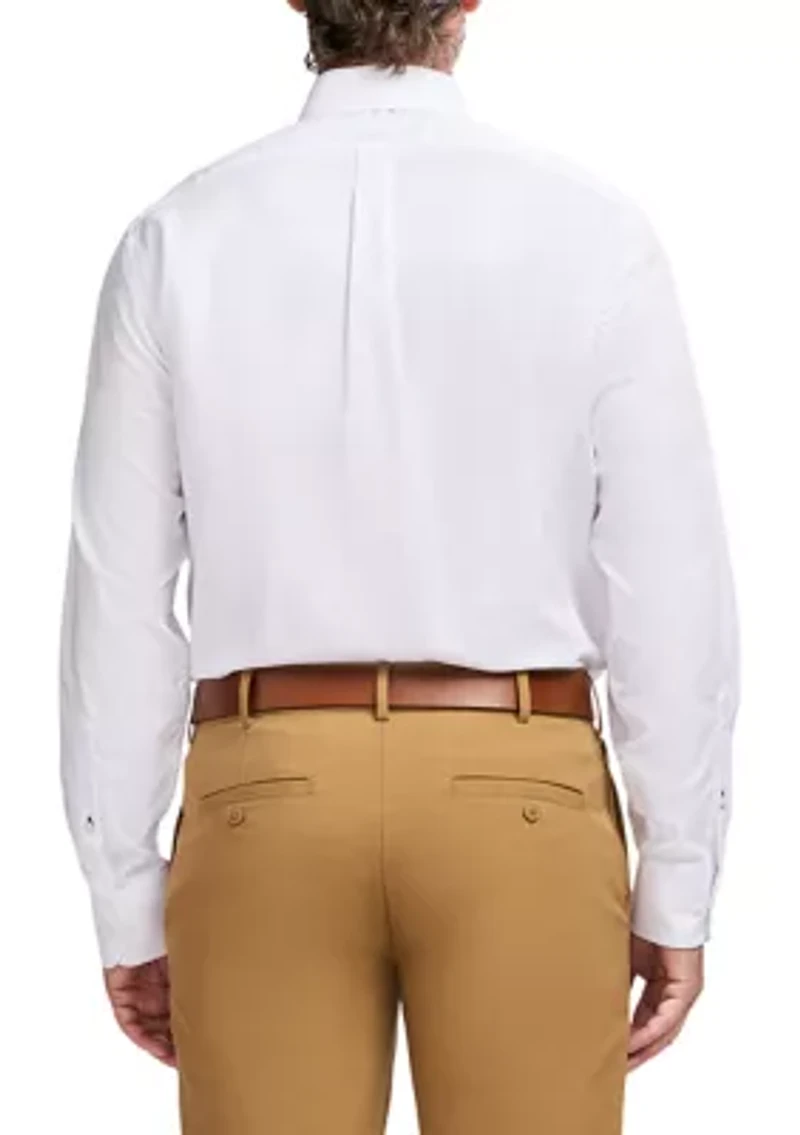 Royal Texture Regular Fit Hidden Button Down Shirt