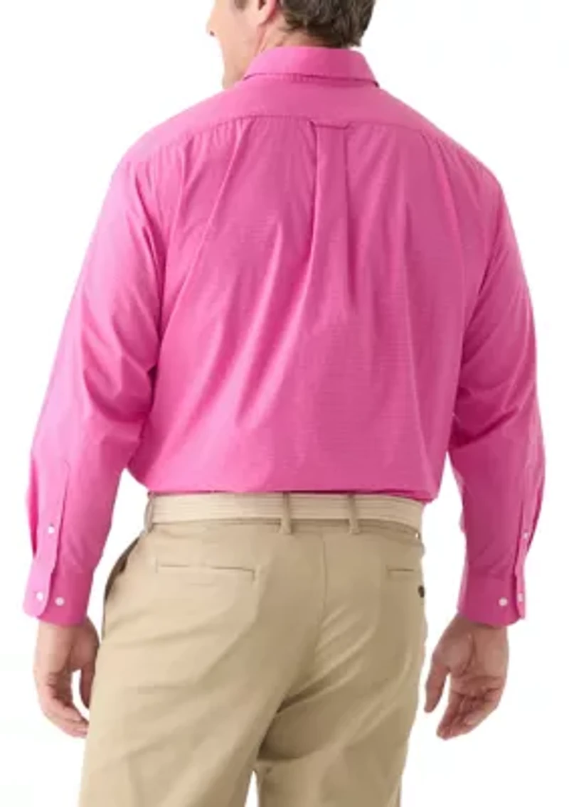 Big & Tall Long Sleeve Gingham Dress Shirt