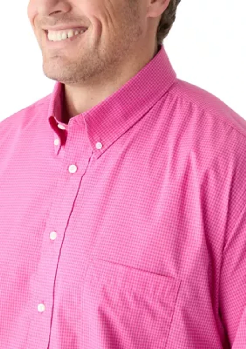 Big & Tall Long Sleeve Gingham Dress Shirt