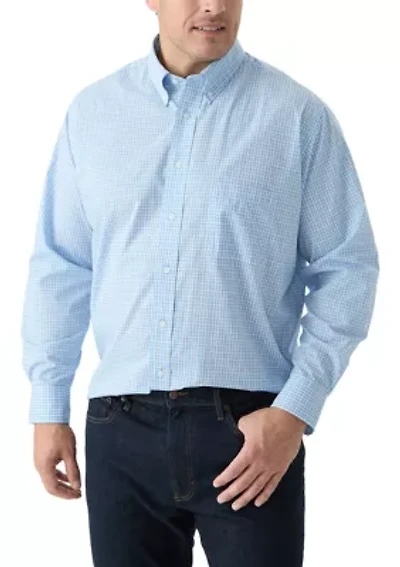 Big & Tall Long Sleeve Plaid Dress Shirt