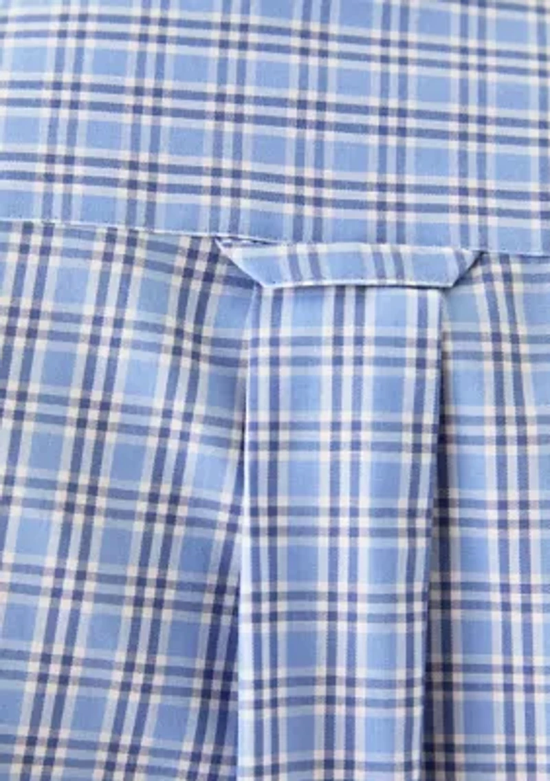 Long Sleeve Stretch Plaid Button Down Shirt