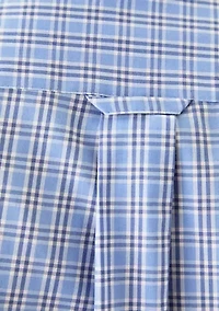 Long Sleeve Stretch Plaid Button Down Shirt