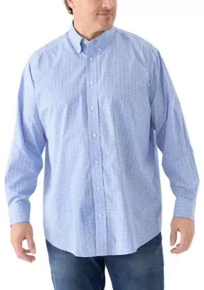 Big & Tall Allover Stretch Button Down Shirt