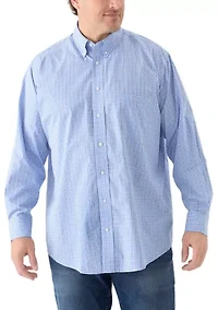 Big & Tall Allover Stretch Button Down Shirt