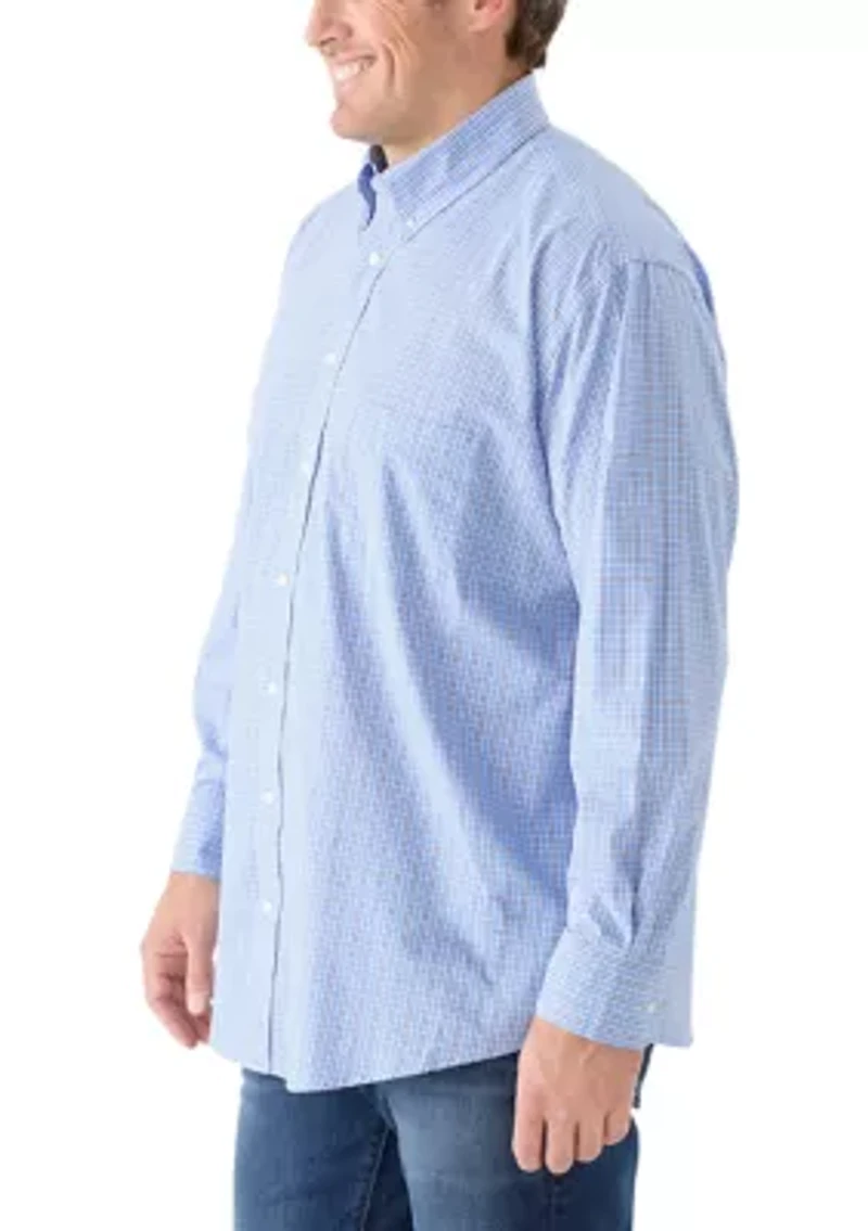 Big & Tall Allover Stretch Button Down Shirt